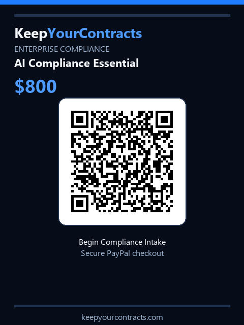 Scan to pay — AI Compliance Essential ($800)