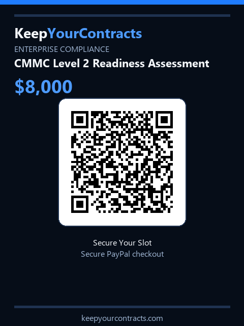 Scan to pay — CMMC Level 2 ($8,000)