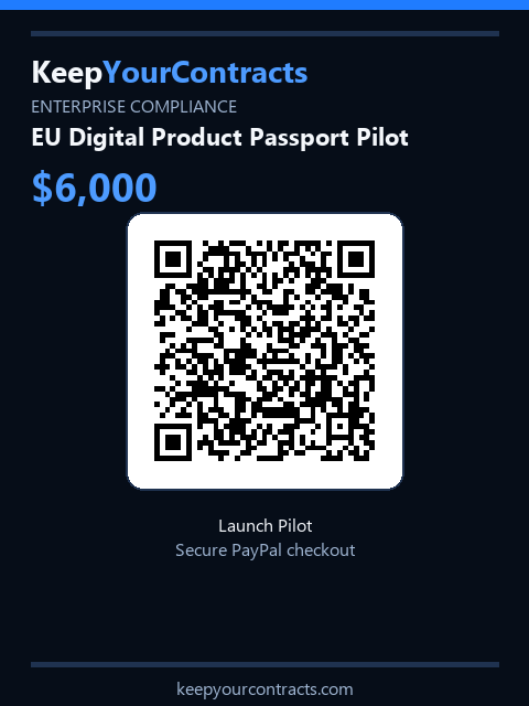 Scan to pay — EU DPP Pilot ($6,000)